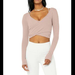ALO AMELIA LUXE LONG SLEEVE CROP Small